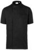Short Sleeve Throw-over Work Shirt Black
